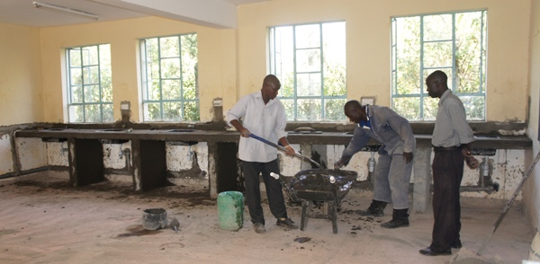 Science lab under construction