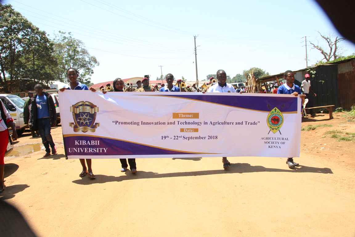 Kibabii University in the Sensitization Procession of the Bungoma A.S.K Satellite Show