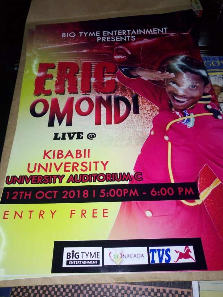 Eric Omondi in Kibabii University
